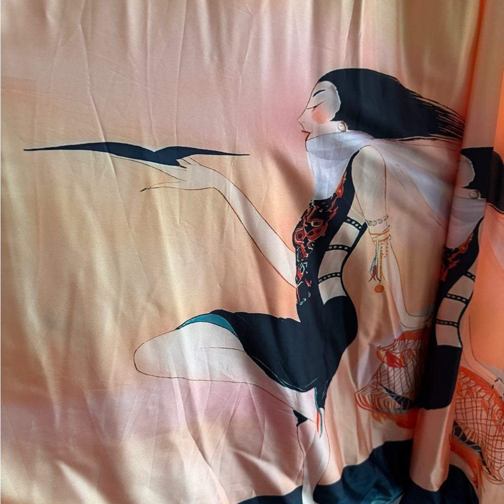 Designer-Style Eden Billow Printed Maxi Dress Gown - Picture 5 of 11